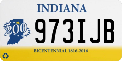 IN license plate 973IJB