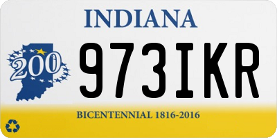 IN license plate 973IKR