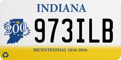 IN license plate 973ILB