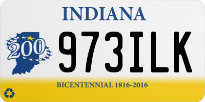 IN license plate 973ILK