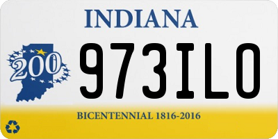 IN license plate 973ILO