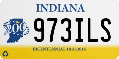 IN license plate 973ILS