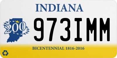 IN license plate 973IMM