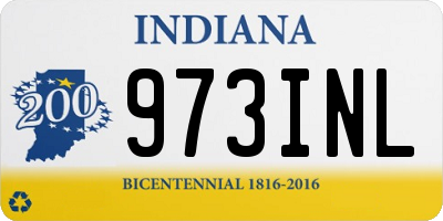 IN license plate 973INL