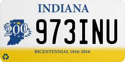 IN license plate 973INU