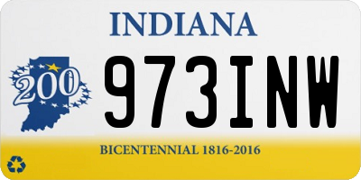 IN license plate 973INW