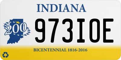 IN license plate 973IOE