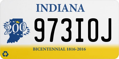 IN license plate 973IOJ