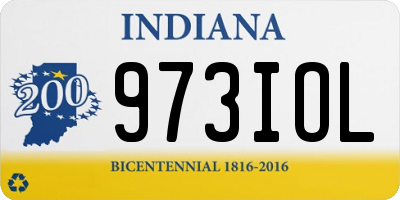 IN license plate 973IOL