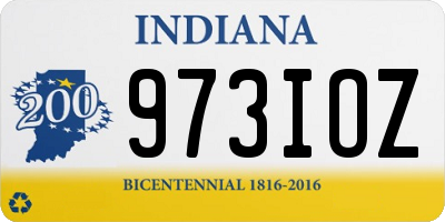 IN license plate 973IOZ