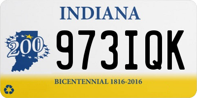 IN license plate 973IQK