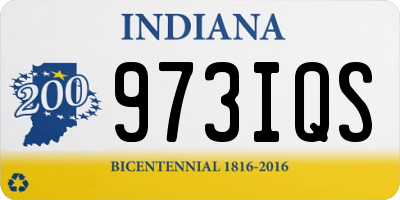 IN license plate 973IQS