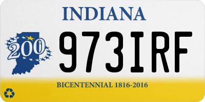 IN license plate 973IRF
