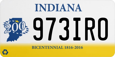 IN license plate 973IRO
