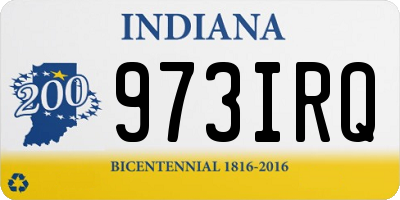 IN license plate 973IRQ