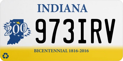 IN license plate 973IRV