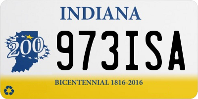 IN license plate 973ISA