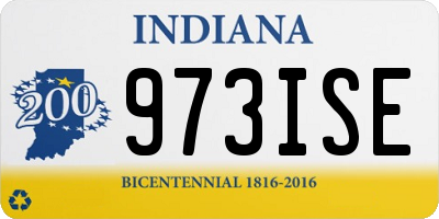 IN license plate 973ISE