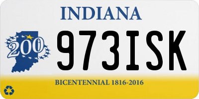 IN license plate 973ISK