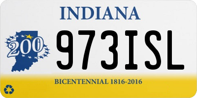 IN license plate 973ISL