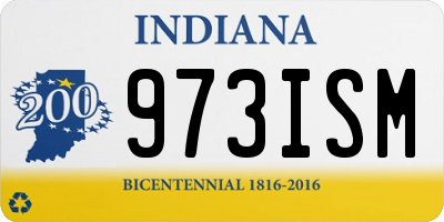 IN license plate 973ISM