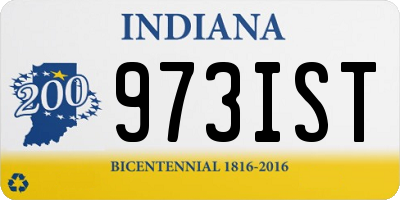 IN license plate 973IST