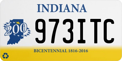 IN license plate 973ITC