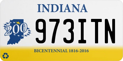 IN license plate 973ITN