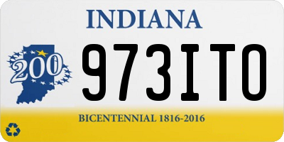 IN license plate 973ITO