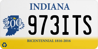 IN license plate 973ITS