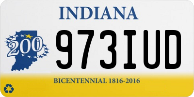 IN license plate 973IUD