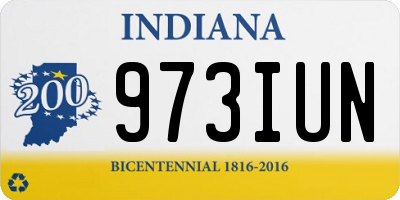 IN license plate 973IUN