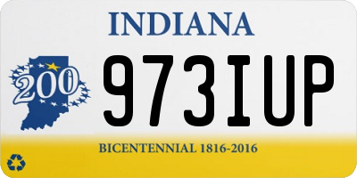 IN license plate 973IUP