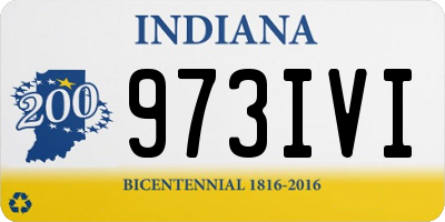 IN license plate 973IVI