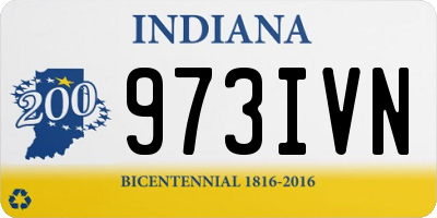 IN license plate 973IVN