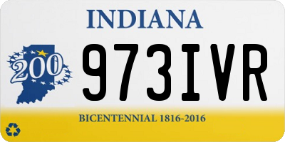 IN license plate 973IVR