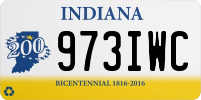 IN license plate 973IWC