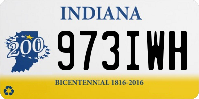 IN license plate 973IWH