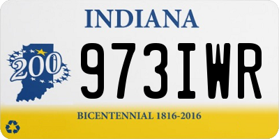 IN license plate 973IWR