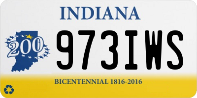 IN license plate 973IWS