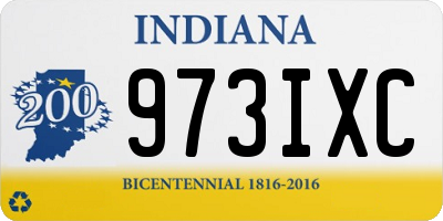 IN license plate 973IXC