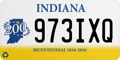 IN license plate 973IXQ