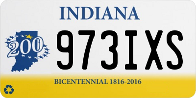 IN license plate 973IXS
