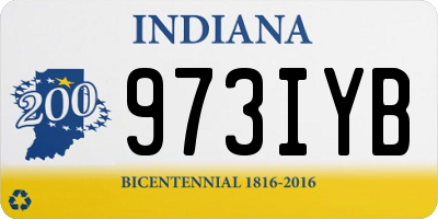 IN license plate 973IYB