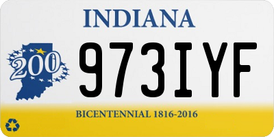 IN license plate 973IYF