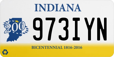IN license plate 973IYN