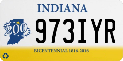 IN license plate 973IYR