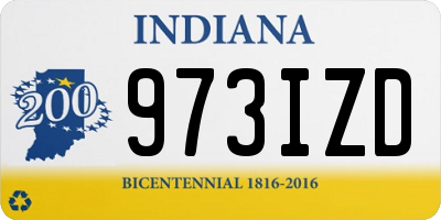 IN license plate 973IZD