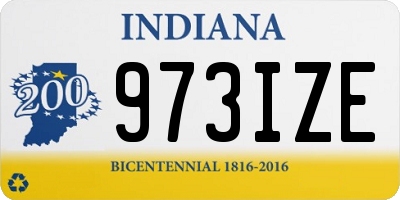 IN license plate 973IZE