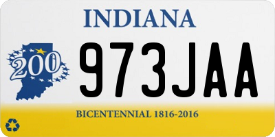 IN license plate 973JAA